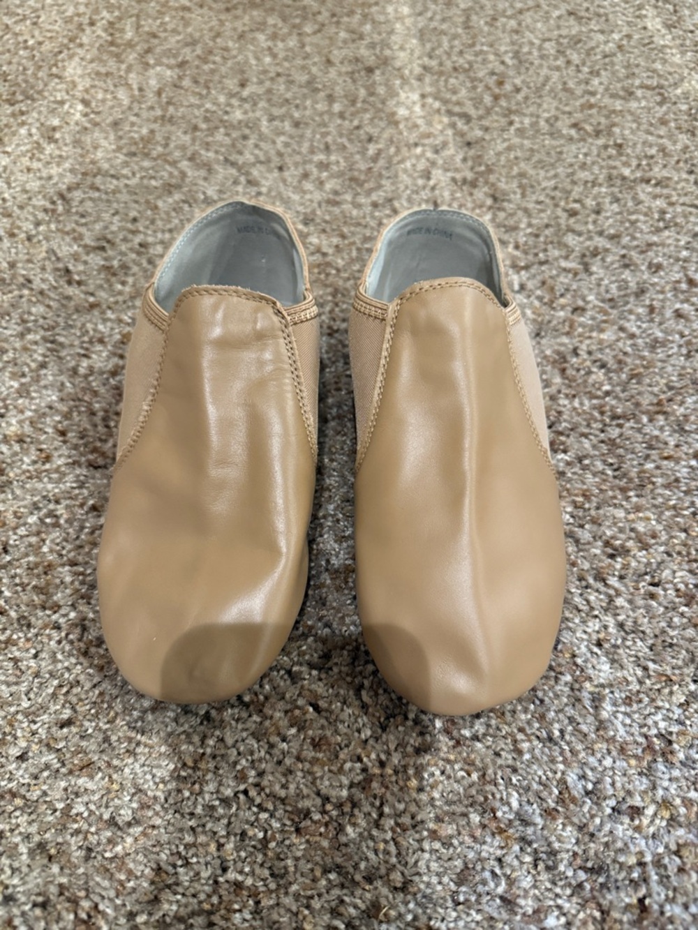 Kids Slip-On Dance Shoes in Tan